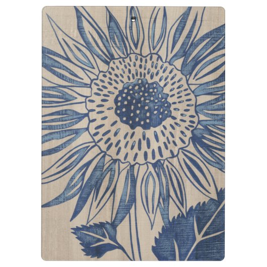Indigo Sunflower Klembord (Achterkant)
