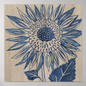Indigo Sunflower Poster (Voorkant)