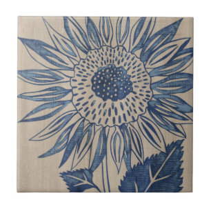 Indigo Sunflower Tegeltje