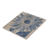 Indigo Sunflower Tegeltje (Zijkant)