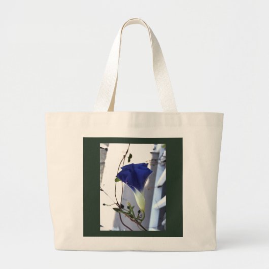 Indigo Swirl Morning Glory Tote Bag (Voorkant)