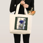 Indigo Swirl Morning Glory Tote Tas (Voorkant (product))