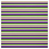 Indigo, Tan, Light Cyan, Green & Black Lines Stof (Swatch)