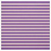 Indigo & Tan Lined/Striped Patroon Stof (Swatch)