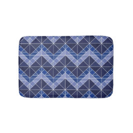 Indigo Tangram Bath Mat