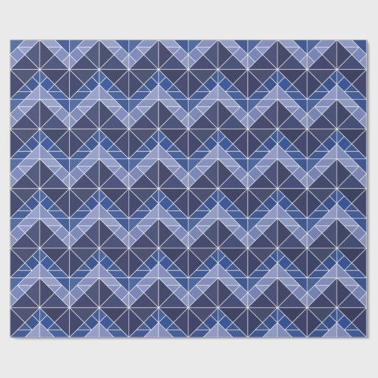 Indigo tangram inpakpapier (Vlak)