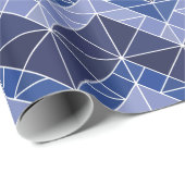 Indigo tangram inpakpapier (Rol Hoek)