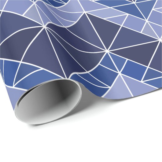 Indigo tangram inpakpapier (Rol Hoek)