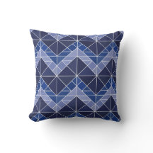 Indigo Tangram Pillow