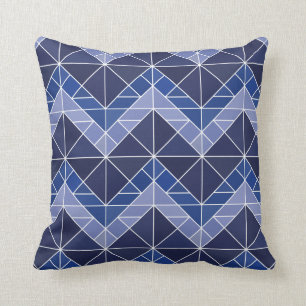 Indigo Tangram Pillow Kussen
