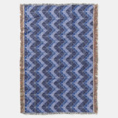 Indigo Tangram Throw Blanket Deken (Voorkant Verticaal)