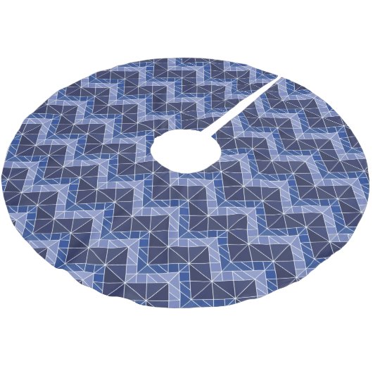 Indigo Tangram Tree Skirt Kerstboom Rok (Gekanteld)
