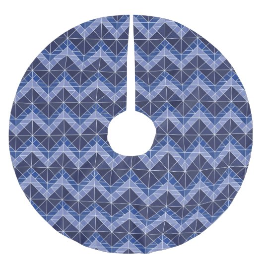 Indigo Tangram Tree Skirt Kerstboom Rok (Voorkant)