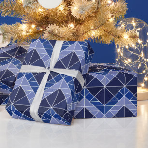 Indigo Tangram Wrapping Paper Cadeaupapier