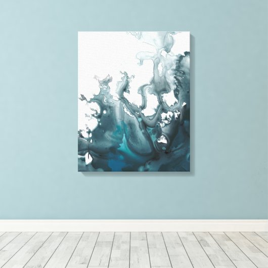 Indigo Tempest Canvas Afdruk (Insitu (Houten vloer))