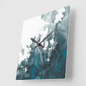 Indigo Tempest Vierkante Klok (Hoek)