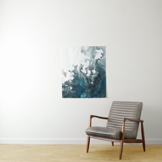 Indigo Tempest Wandkleed (In situ)