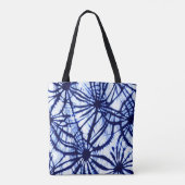 Indigo Tie Dye Canvas tas (Achterkant)