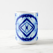 Indigo Tie Dye Magic Mok (Midden)