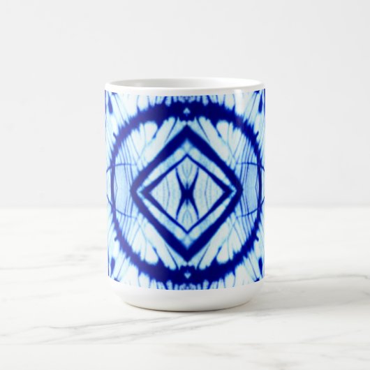 Indigo Tie Dye Magic Mok (Midden)