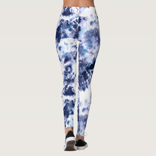Indigo Tie Dye Print Leggings (Achterkant)