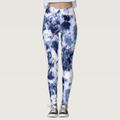 Indigo Tie Dye Print Leggings (Voorkant)