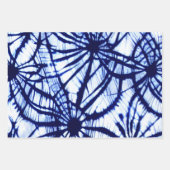 Indigo Tie Dye Spider Web Wrapping Paper (Voorkant)