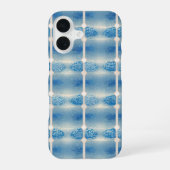 Indigo Tile & Plant Pattern Phone Case iPhone 16 Hoesje (Achterkant)