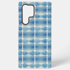 Indigo Tile & Plant Pattern Phone Case Samsung Galaxy Hoesje
