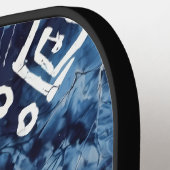 Indigo Tribal Navy Blue Symmetrical  Pickleball Paddle (Links Detail)