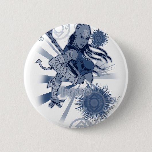 Indigo Tribe 10 Ronde Button 5,7 Cm (Voorkant)