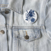Indigo Tribe 10 Ronde Button 5,7 Cm (In situ)