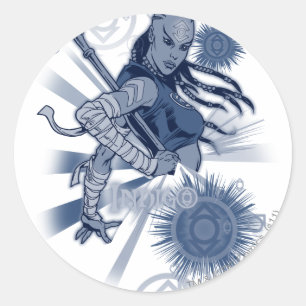 Indigo Tribe 10 Ronde Sticker