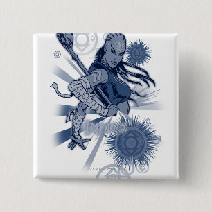 Indigo Tribe 10 Vierkante Button 5,1 Cm