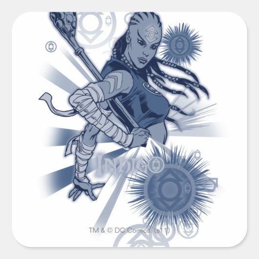 Indigo Tribe 10 Vierkante Sticker (Voorkant)