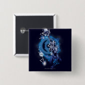 Indigo Tribe 11 Vierkante Button 5,1 Cm (Voorkant /achterkant)