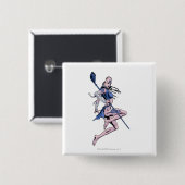 Indigo Tribe 1 Vierkante Button 5,1 Cm (Voorkant /achterkant)