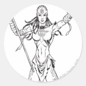 Indigo Tribe 6 Ronde Sticker (Voorkant)