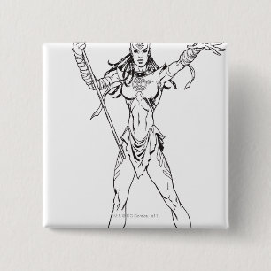 Indigo Tribe 6 Vierkante Button 5,1 Cm