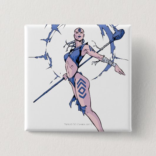 Indigo Tribe 7 Vierkante Button 5,1 Cm (Voorkant)