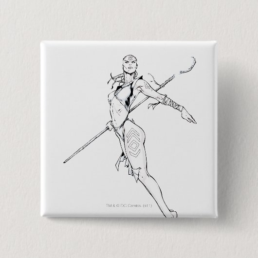 Indigo Tribe 8 Vierkante Button 5,1 Cm (Voorkant)