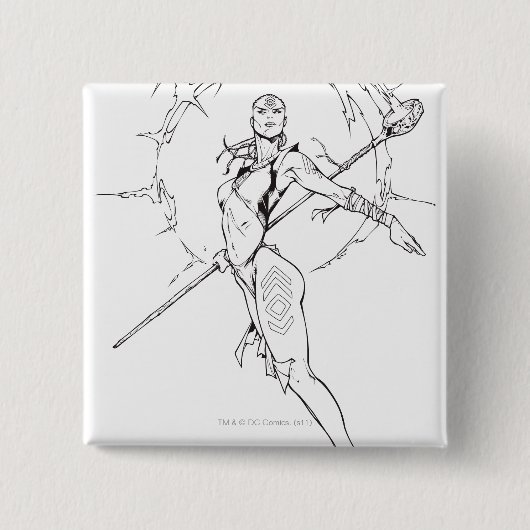 Indigo Tribe 9 Vierkante Button 5,1 Cm (Voorkant)