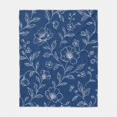 Indigo Tuin Fleece Deken (Voorkant)