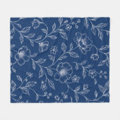 Indigo Tuin Fleece Deken (Voorkant (Horizontaal))