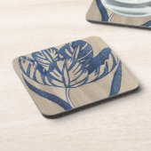 Indigo Tulip Bier Onderzetter (Linkerzijde)