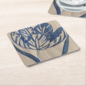 Indigo Tulip Kartonnen Onderzetters (Schuin)