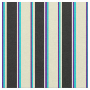 Indigo, Turquoise, Bleek Goldenrod, zwart-wit Stof