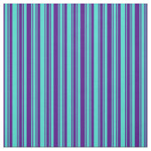 Indigo & Turquoise gekleurde strepen Stof (Swatch)