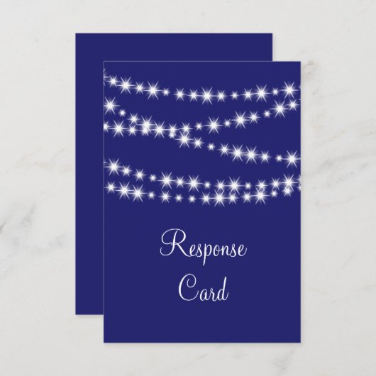 Indigo Twinkle Lights RSVP (Voorkant / Achterkant)