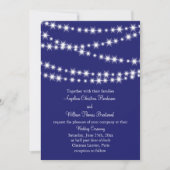 Indigo Twinkle Lights Wedding Uitnodiging (Voorkant)